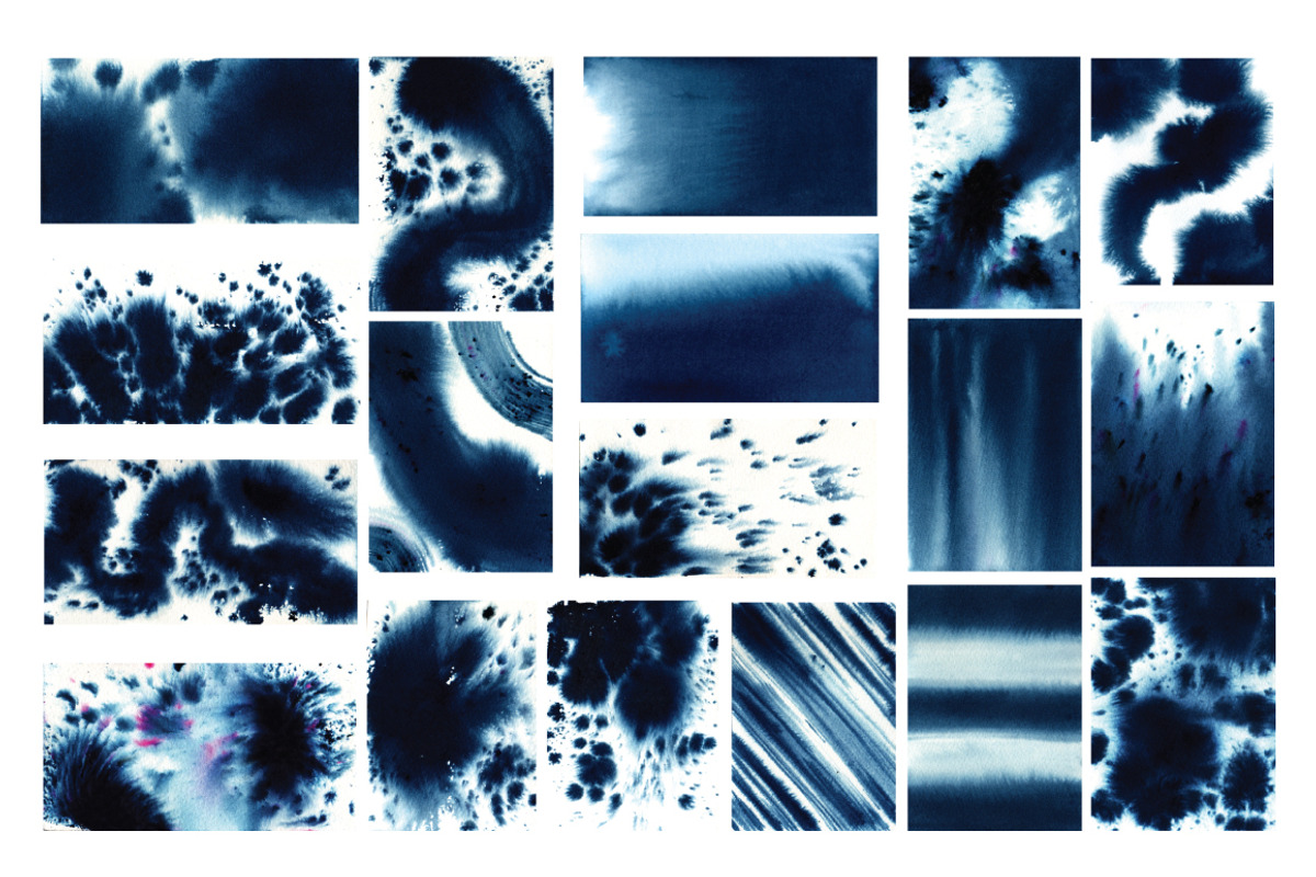 Dark Indigo Watercolors, a Texture Graphic by Planolla (Photo 3 of 10)