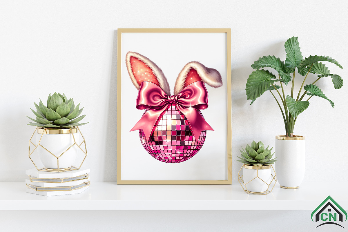 Disco Ball Easter Bunny PNG, an Illustration by Craft Nest (Photo 6 of 6)