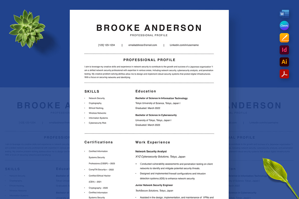 Professional Job Resume, a Resume Template by Nur Designer (Photo 3 of 4)