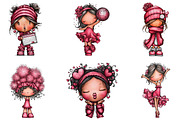 Quirky Girl New Year Clipart, an Illustration by designcity5 (Thumbnail 2 of 5)