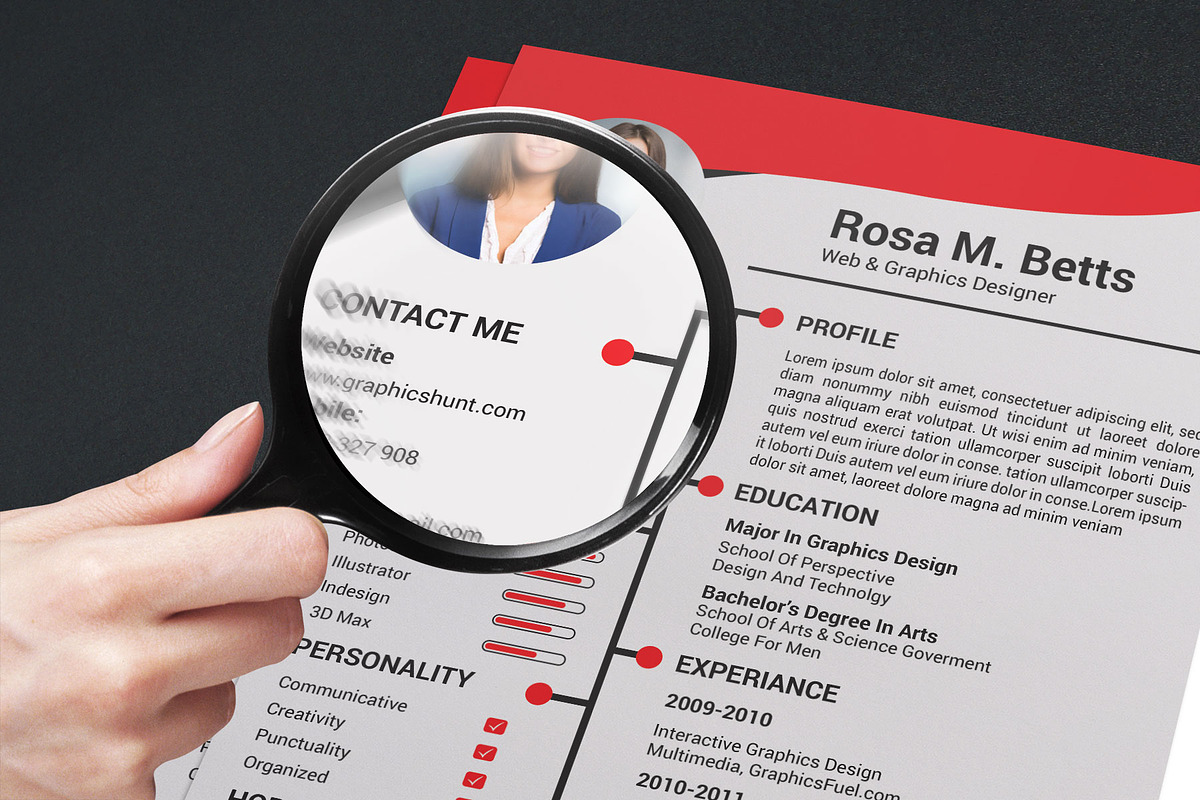 Minimal Resume/CV Template, a Resume Template by designvillage (Photo 5 of 12)