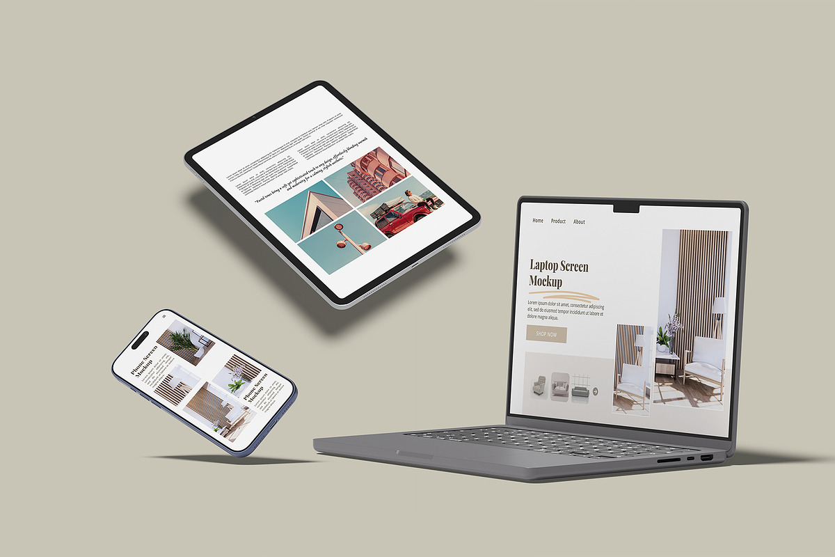 Multi Device Mockup, an iPhone Mockup by rizalamora (Photo 7 of 10)