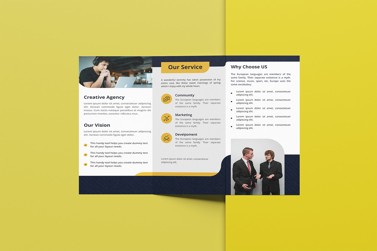 Corporate Tri-fold Design, a Brochure Template by UI_Expert (Photo 4 of 4)
