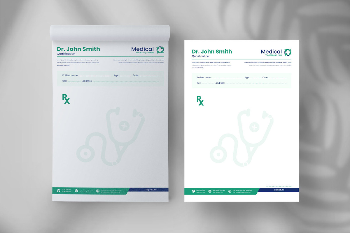 Doctor prescription pad design, a Stationery Template by Tanmoy Topu (Photo 6 of 6)