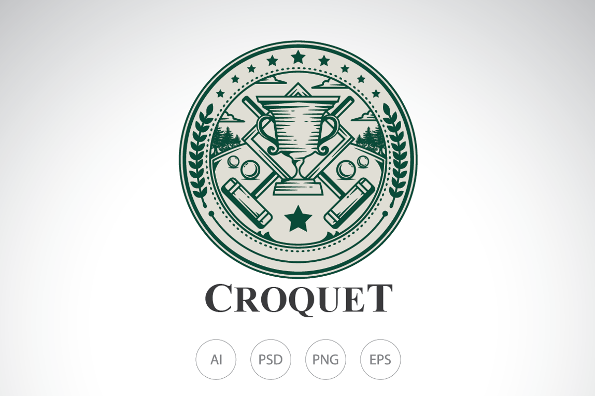 Croquet Tournament Logo Template, a Branding & Logo Template by Heavtryq Design (Photo 1 of 4)