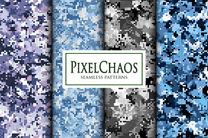 Pixel Chaos Digital Camo Patterns