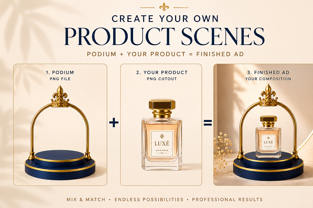 3D Product Podiums & Display Stages, an Object Graphic by MarisoArt (Photo 3 of 16)