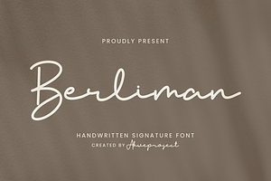 Berliman, a Handwritten Font by ahweproject