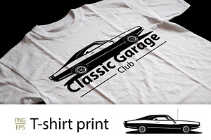 Classic Garage Club Vector Car, a Sport Illustration by Plaid4You
