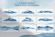 Watercolor landscapes and mountains, a Texture Illustration by Holovei (Thumbnail 2 of 7)