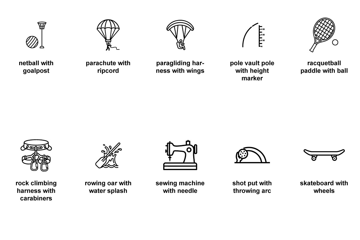 Olympic & niche sports Icon Set, an Outline Icon by Nurlan's shop (Photo 3 of 6)