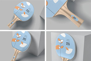 Table Tennis Racket Mockups, a Product Mockup by megostudi0