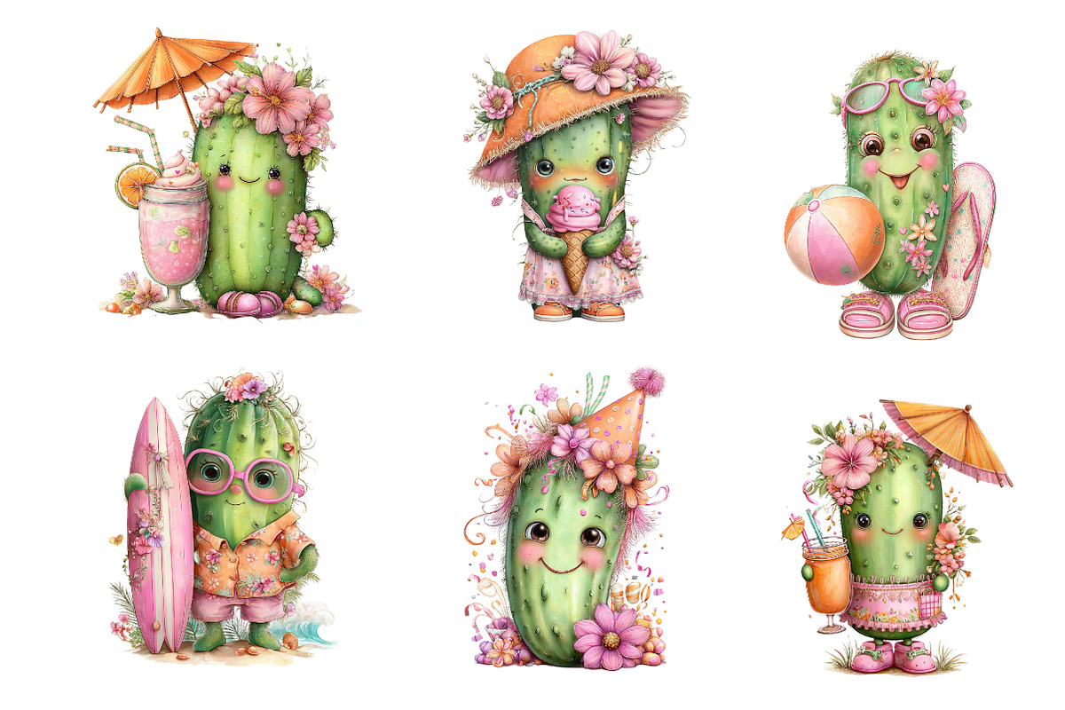 Summer Beach Pickles Clipart, an Illustration by Designworld (Photo 2 of 5)