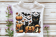 Black Cat Pumpkin PNG, an Illustration by CraftArtStudio (Thumbnail 2 of 4)