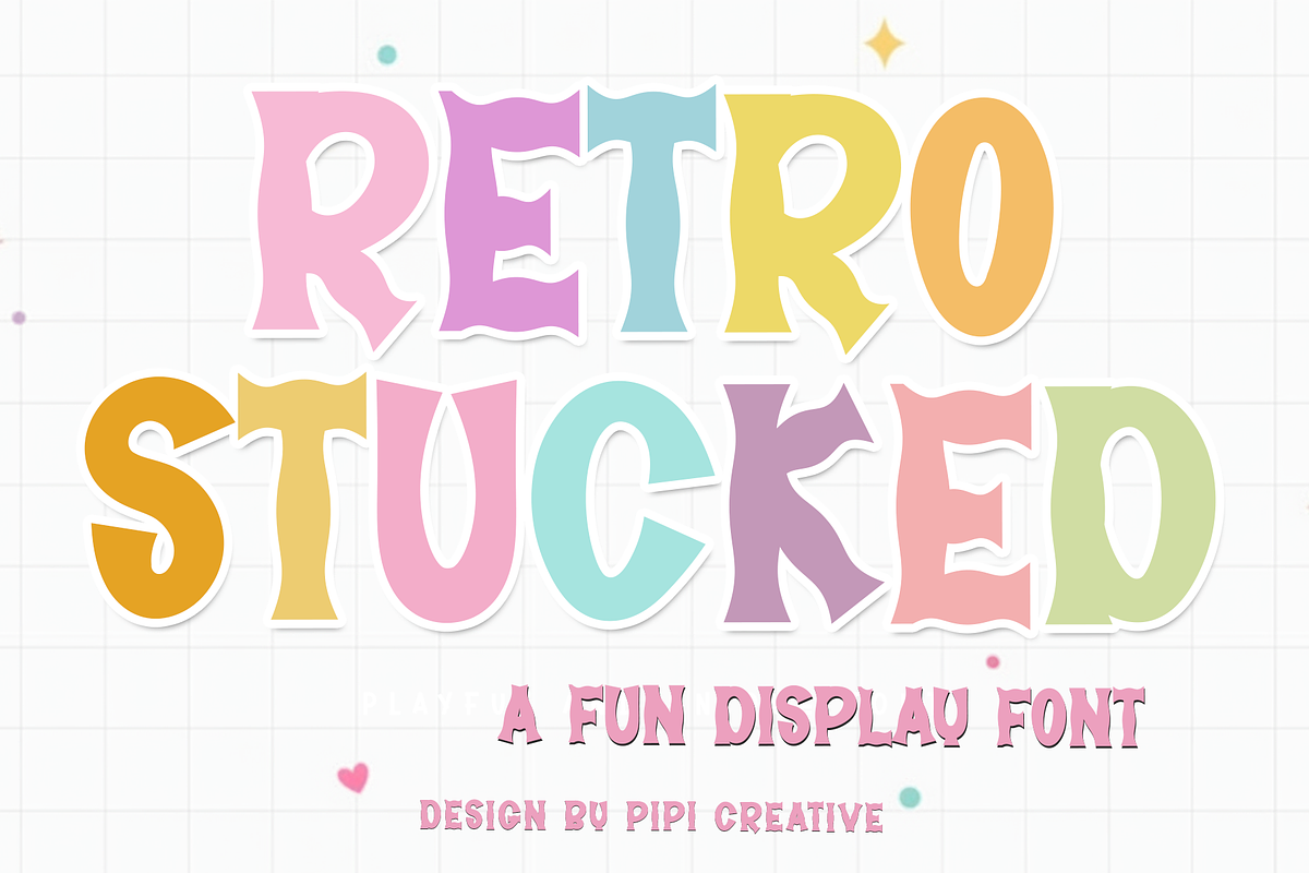 Retro Stucked, a Script Font by InermediaSTUDIO (Photo 1 of 8)