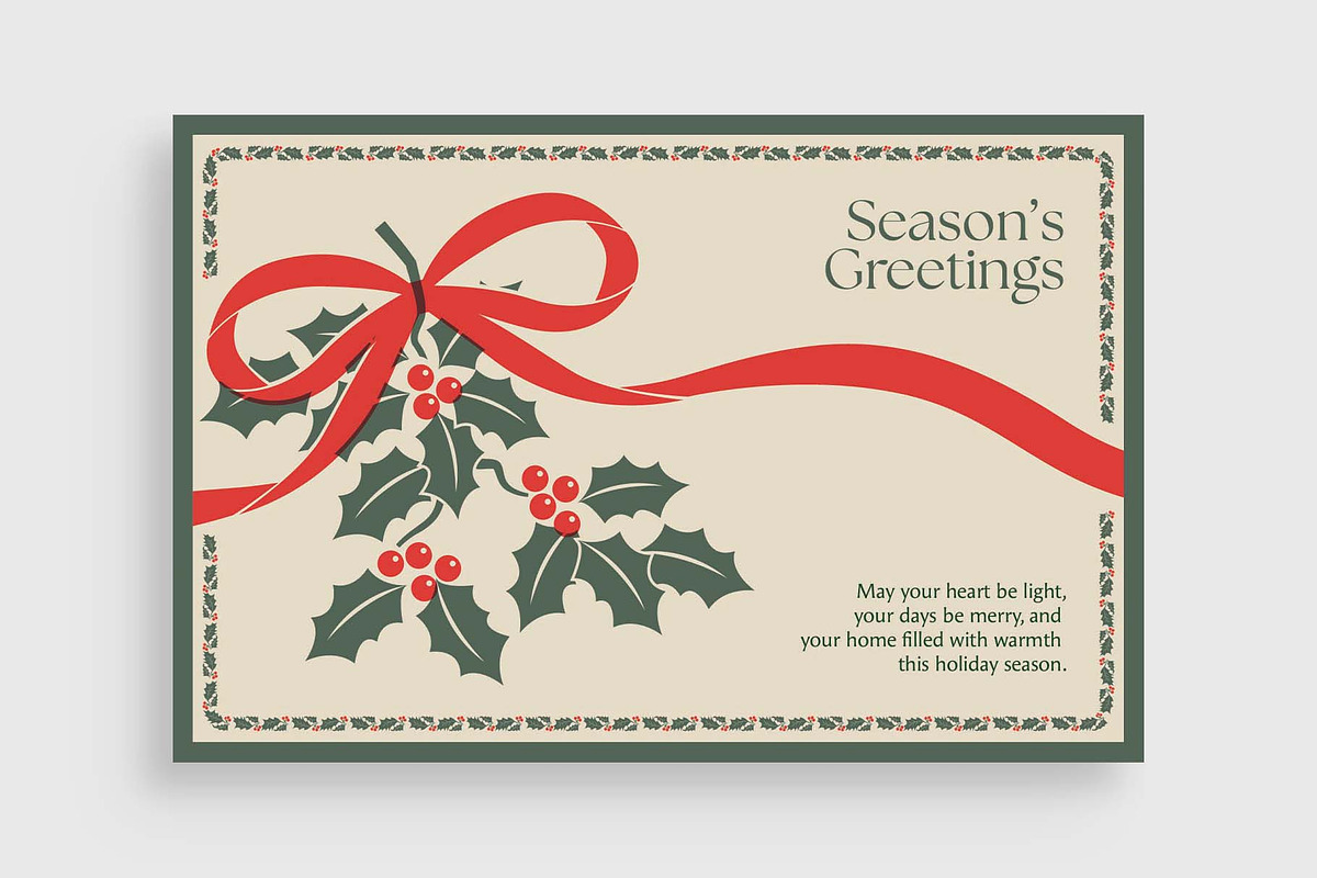 Christmas Vintage Travel Postcard, a Card Template by BrandPacks (Photo 4 of 5)