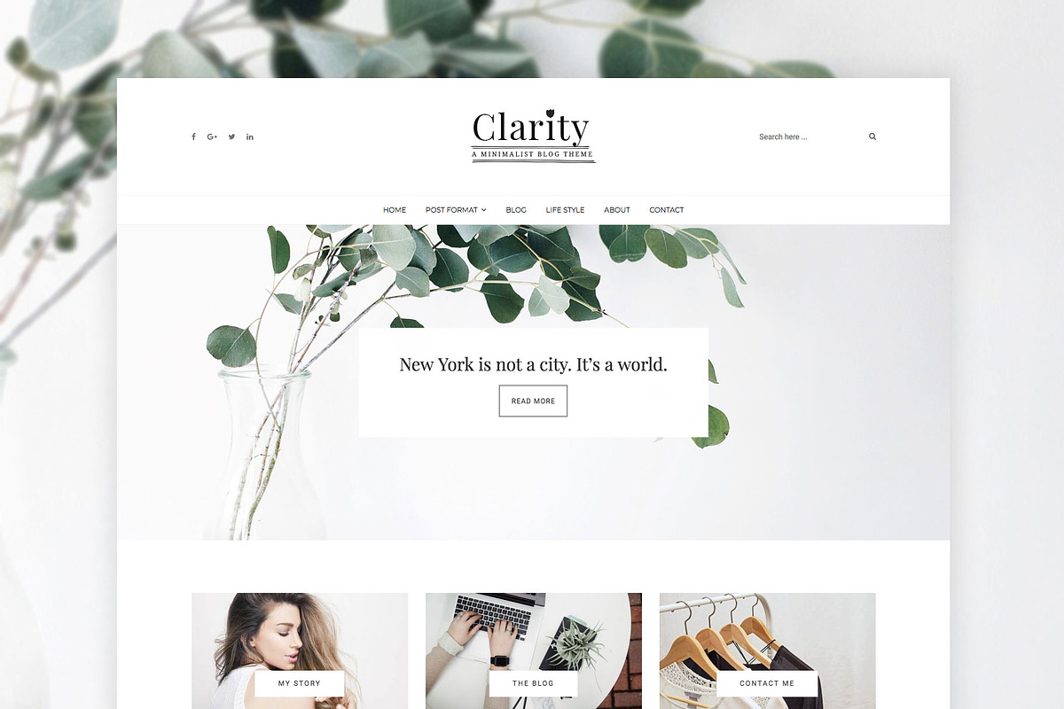 Clarity - Minimal WordPress Theme, a WordPress Template by EasyBlog Themes (Photo 1 of 5)