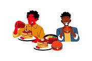 Eating Food Character Illustration, a Person Illustration by SLAB! Design (Thumbnail 3 of 3)