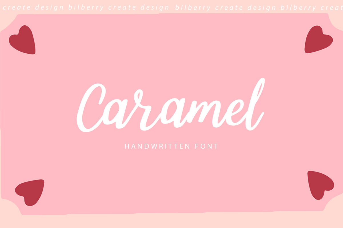 Caramel handwritten font