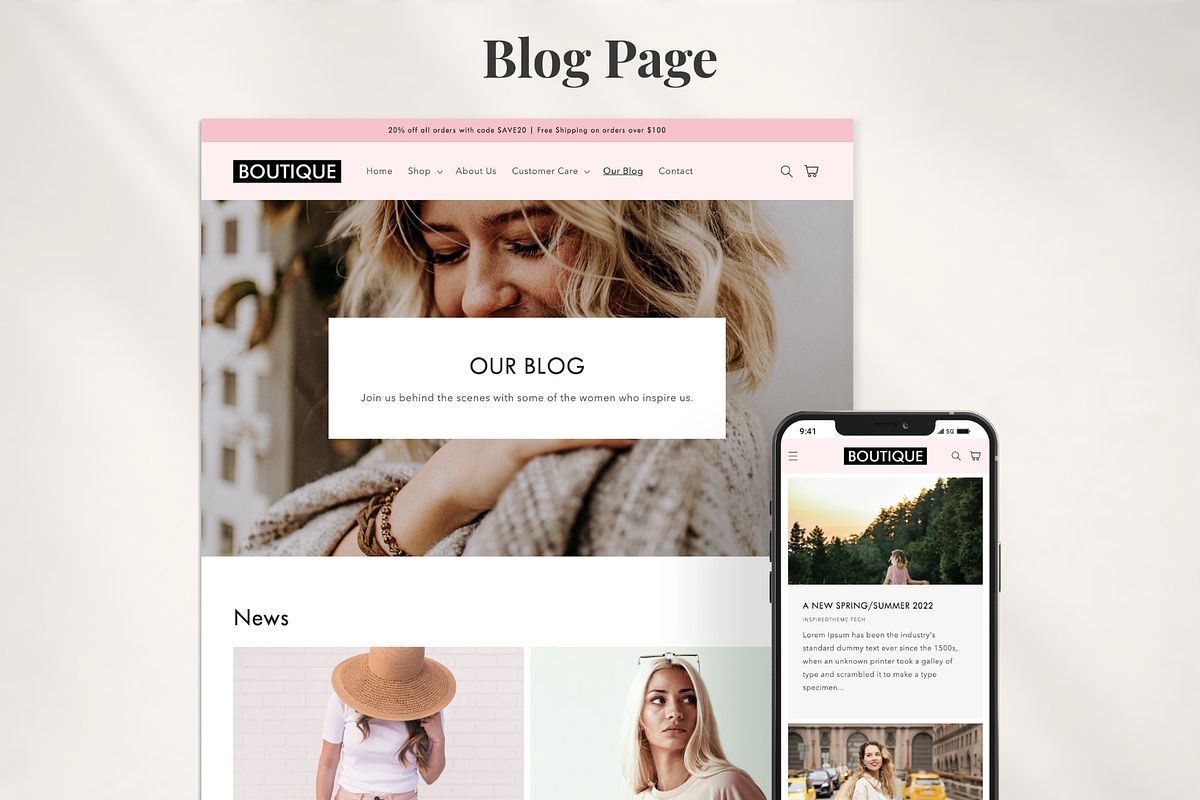 Boutique - Fashion Shopify Theme, a Templates & Theme by InspiredTheme (Photo 4 of 8)