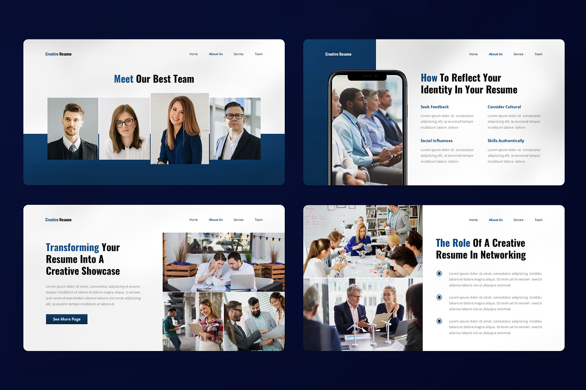 Clean & Creative Resume PowerPoint, a Presentation Template by SquidPixey (Photo 3 of 7)