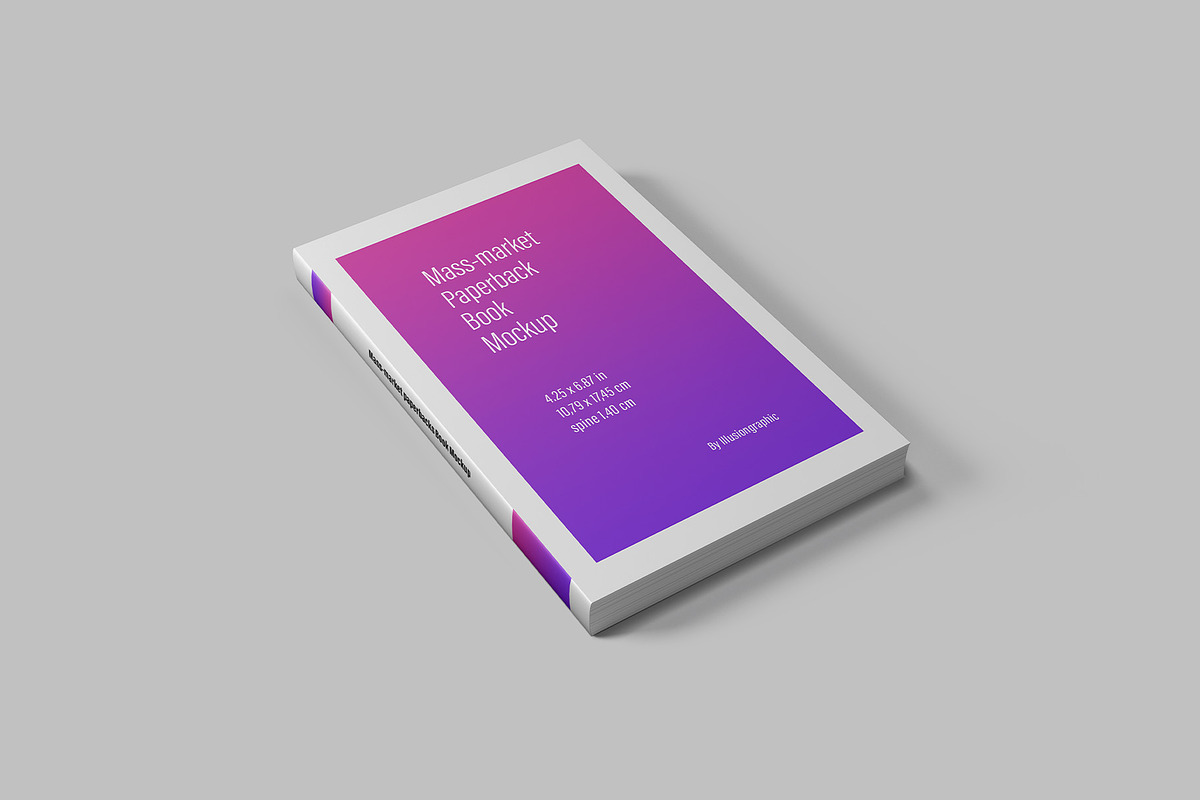 Mass-market Paperback Book Mockup, a Books & Magazine Mockup by Illusiongraphic (Photo 4 of 23)