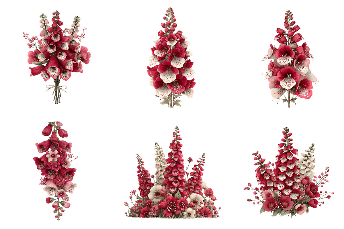 Whimsical easter foxglove clipart, an Illustration by SinaCreation (Photo 4 of 11)