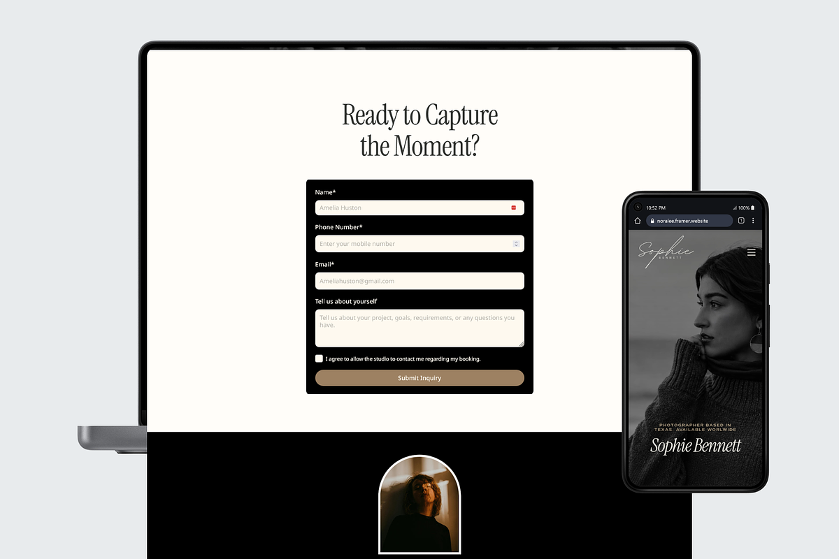 Elegant Photography Portfolio, a Landing Page Template by hridoywebdev (Photo 6 of 7)