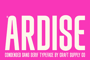 CS Ardise – Condensed Font, a Sans Serif Font by Craft Supply Co.