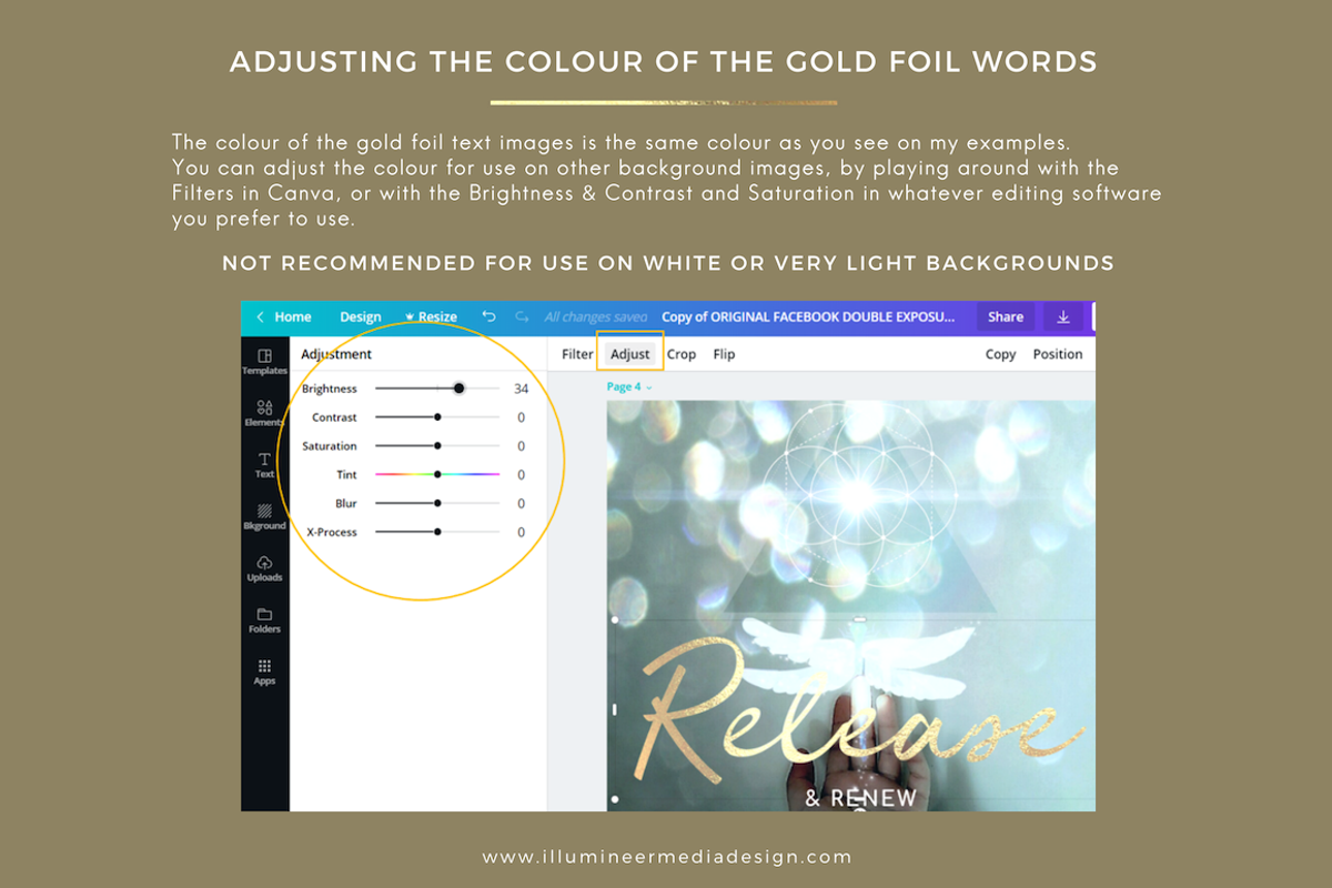 SALE! DOUBLE-EXP & GOLD WORDS SET 1, a Social Media Template by Illumineer Media & Design (Photo 6 of 6)