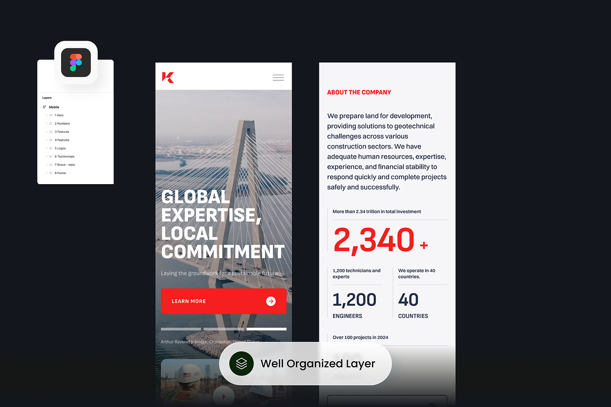 Modern Landing Page for Construction, a Websites & App Template by SLAB! Design (Photo 3 of 4)