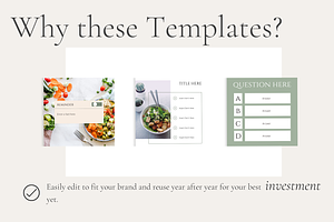 Food Blog Social Media Templates