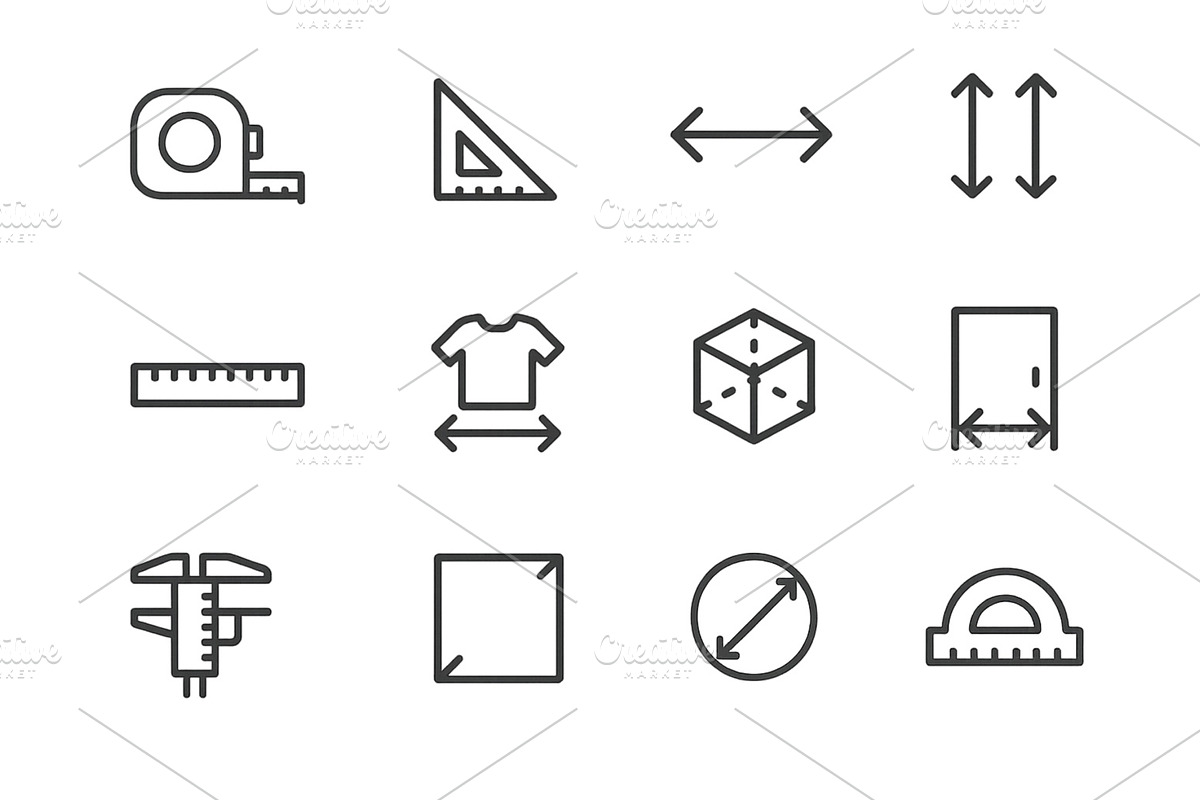Measurement tools and symbols, an Object Illustration by ZinetroN