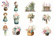 Whimsical Spring Gardening Clipart, an Illustration by Designworld (Thumbnail 4 of 6)