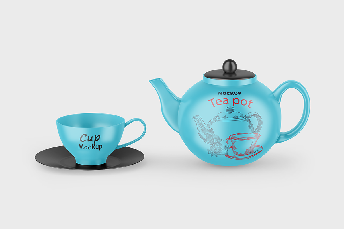 Teapot with Cup Mockups, a Cups & Container Mockup by Mockups Girl (Photo 4 of 5)