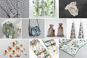 BUNDLE Mock Ups fabric textile, an Advertising Mockup by AnastasiyaOleynik (Thumbnail 10 of 11)