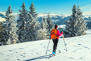 Ski touring on the slopes, a Sports & Recreation Photo by Alpine Dreams