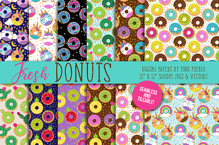 Seamless Donut Backgrounds