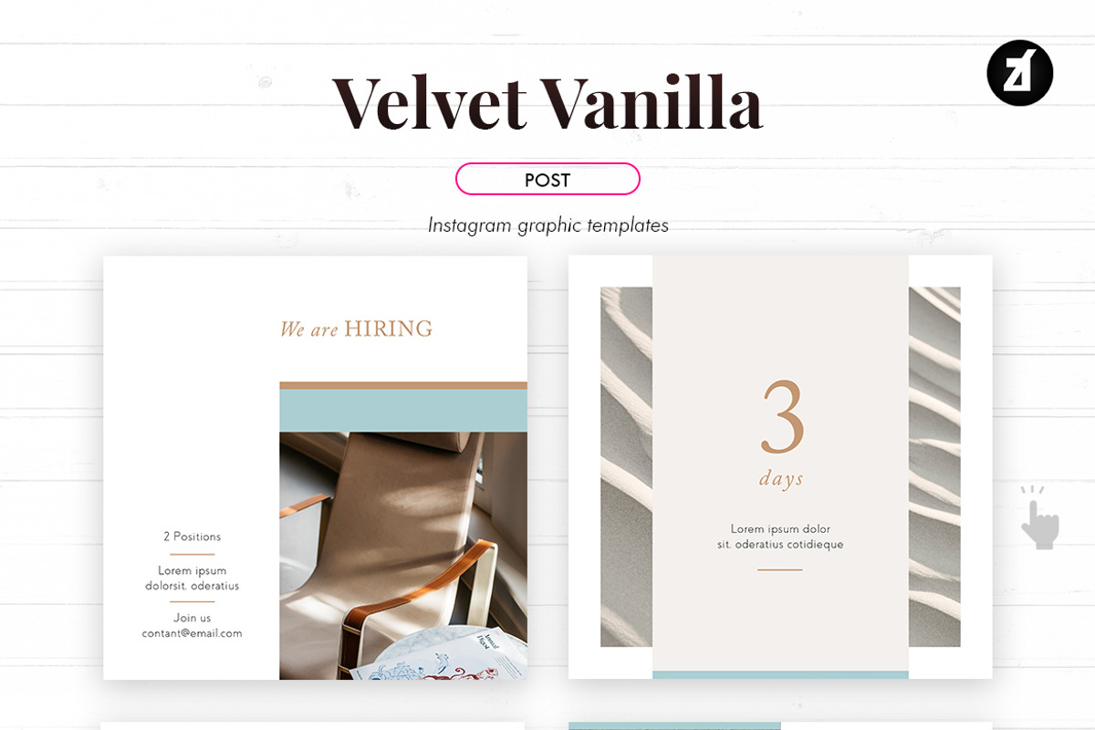 Velvet vanilla social media template, a Social Media Template by Chanut is industries (Photo 4 of 8)