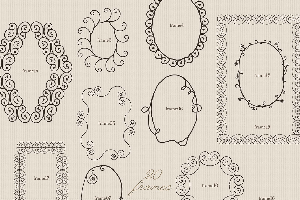 Flourish – Vintage Ornamental Frames, an Object Graphic by DigARTbyHavroshka (Photo 9 of 12)