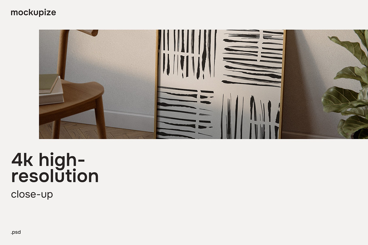 Square Leaning Frame Mockup 1x1, a Household Mockup by mockupize (Photo 4 of 7)