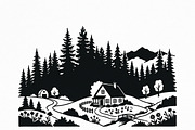 Majestic Pine Trees SVG, a Finance Illustration by Amazin_art (Thumbnail 40 of 41)