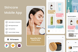 Glow - Skincare Mobile App, an App Template by twinstd