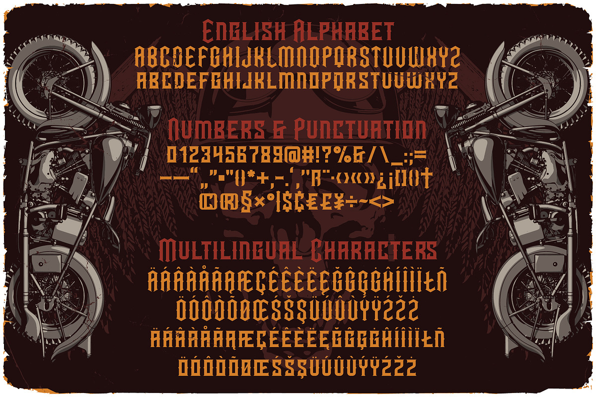 Hell Rider Label Font, a Blackletter Font by VozzyStock (Photo 2 of 14)