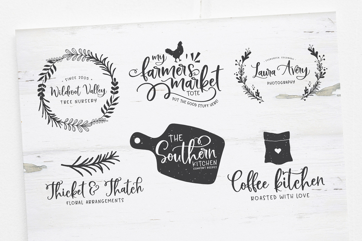 Bushel & Peck Fonts & Logos, a Script Font by Callie Rian & Co. (Photo 11 of 18)