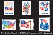 Labor Day Postage Stamp Clipart, an Illustration by RobertsArt (Thumbnail 4 of 5)