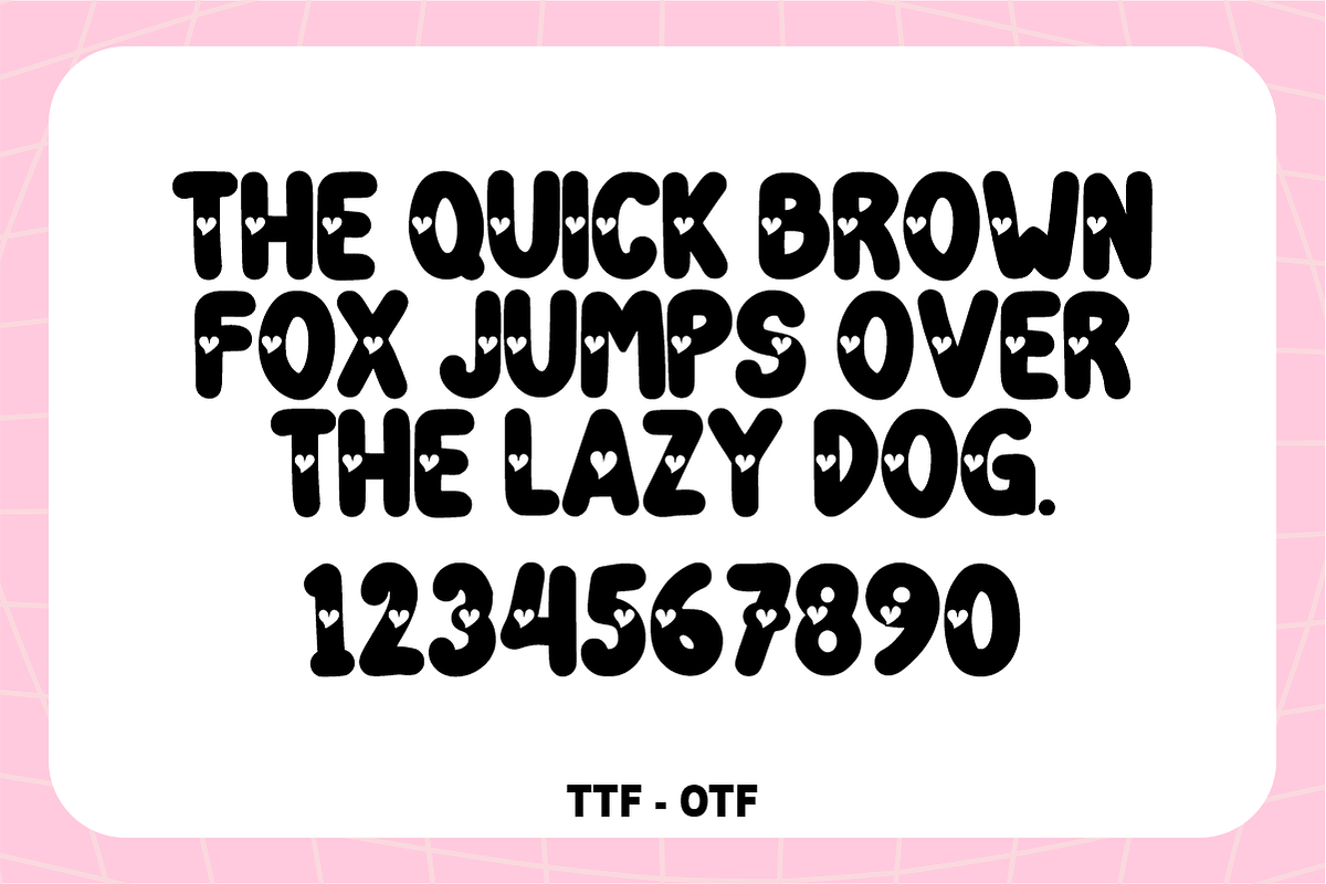 Heart Bubbles – Sweet & Playful font, a Sans Serif Font by KiddoGlyphs Studio (Photo 4 of 5)