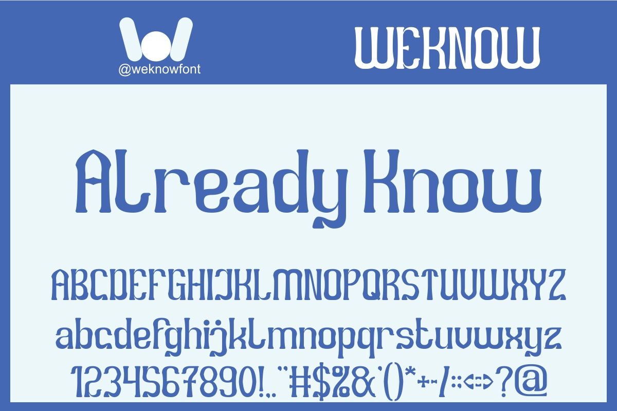 Already Know font, a Sans Serif Font by weknow (Photo 1 of 8)