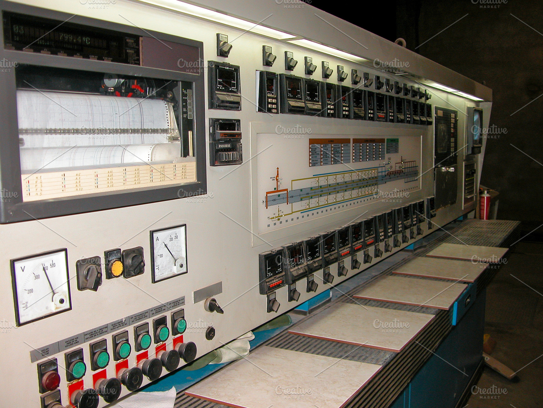 Industrial Control Panel with Analog Gauges and Switches, an Industrial Photo by Davizro's Market