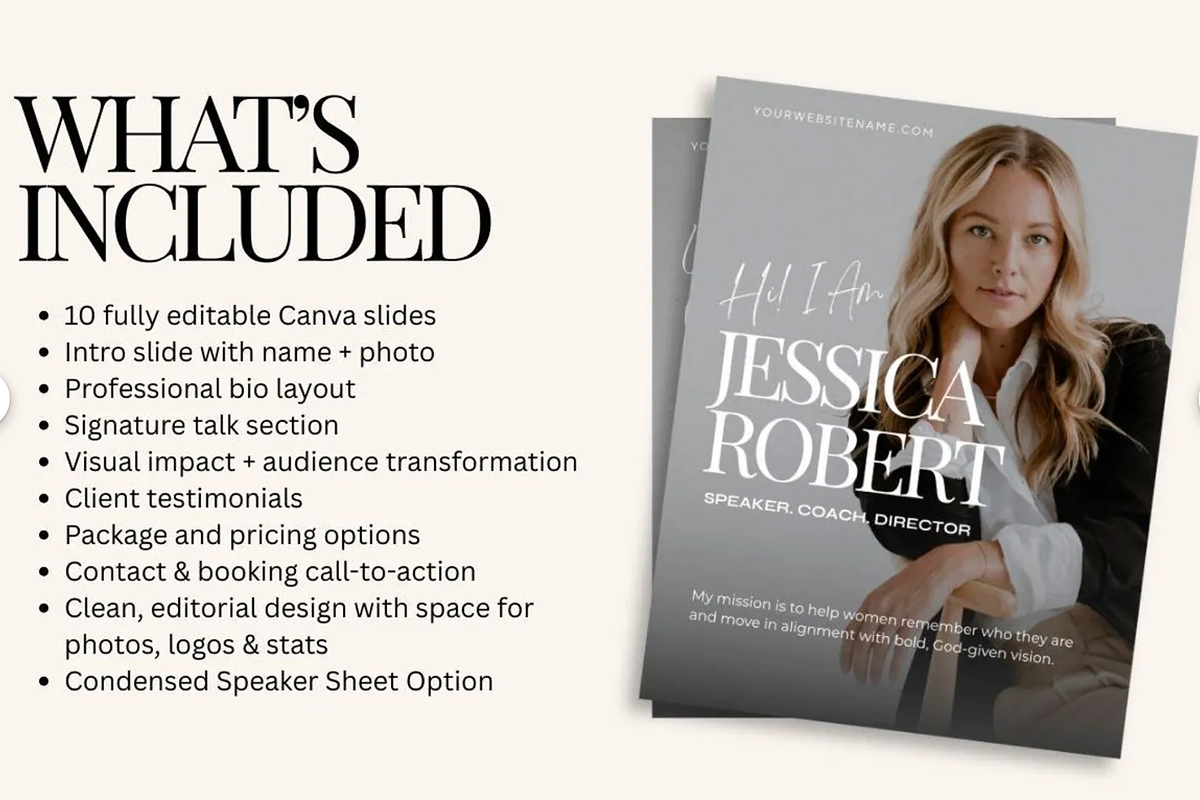 Speaker Media Kit Template Design preview 7